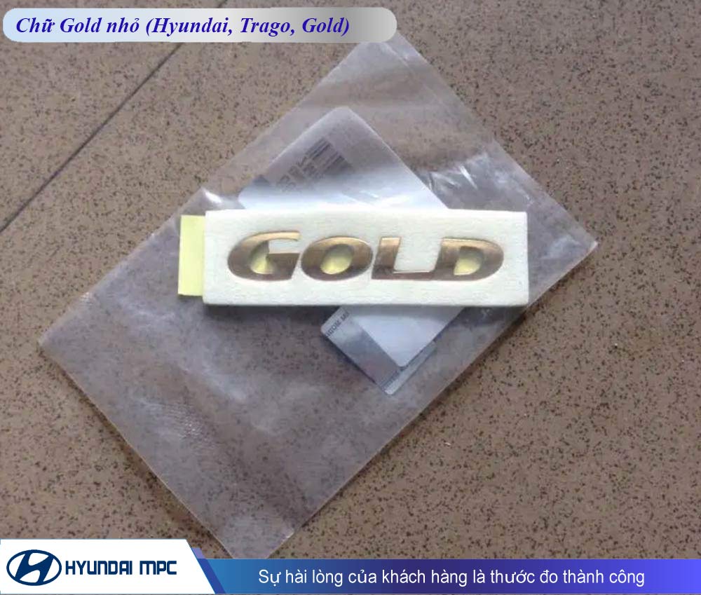 Chữ Gold nhỏ xe tải Hyundai